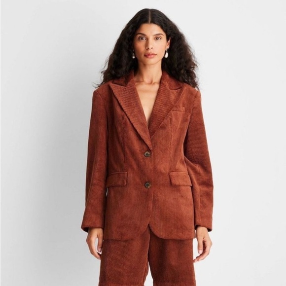 Women's Long Sleeve Notched Collar
Cord Blazer - Future Collective new - Picture 1 of 8